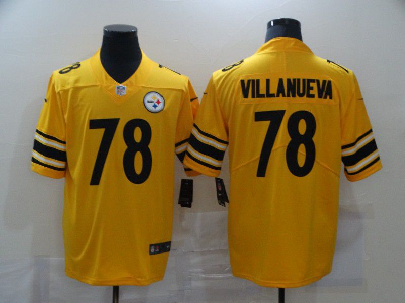 Men Pittsburgh Steelers #78 Villanurva Yellow Nike Vapor Untouchable Limited 2020 NFL Nike Jerseys